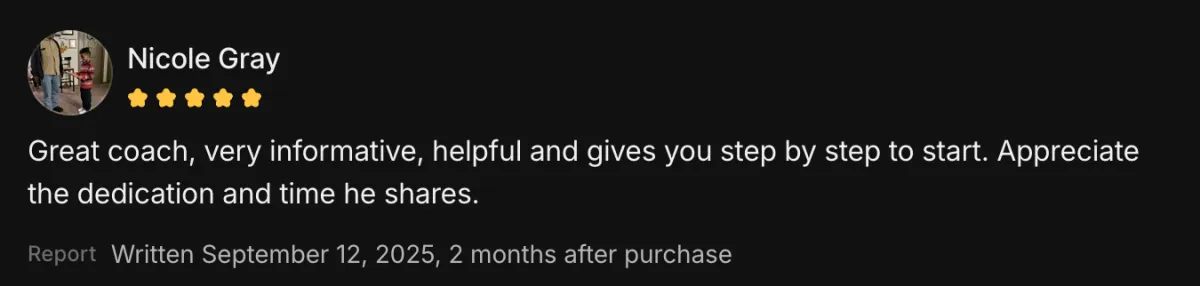 Nicole Gray, 5-star review